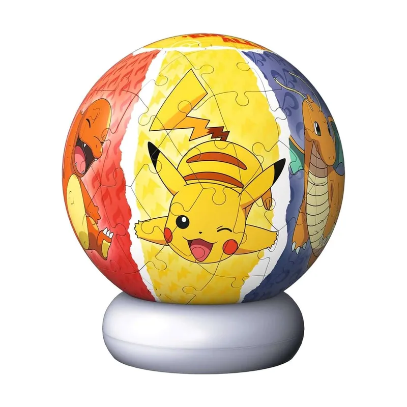 Puzzle 3D Bola Pokémon con luz 74 Piezas