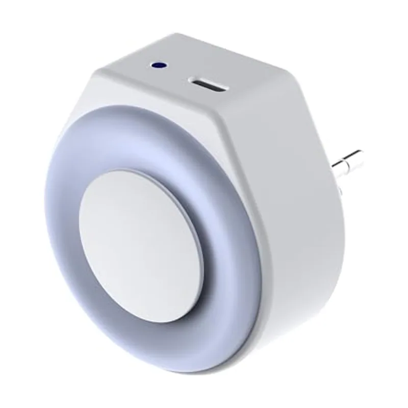 Muvit io enchufe con luz de noche led y puerto usb-c 15w