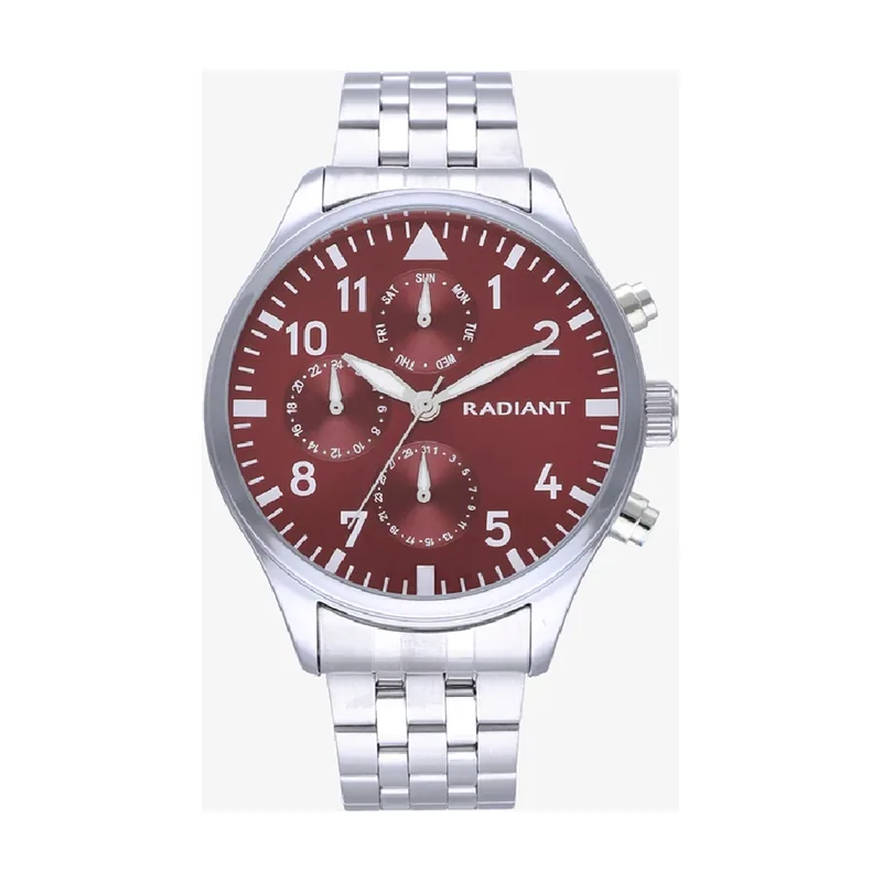 Caiman 43MM Multi Burgundy Dial SS BRAZ.