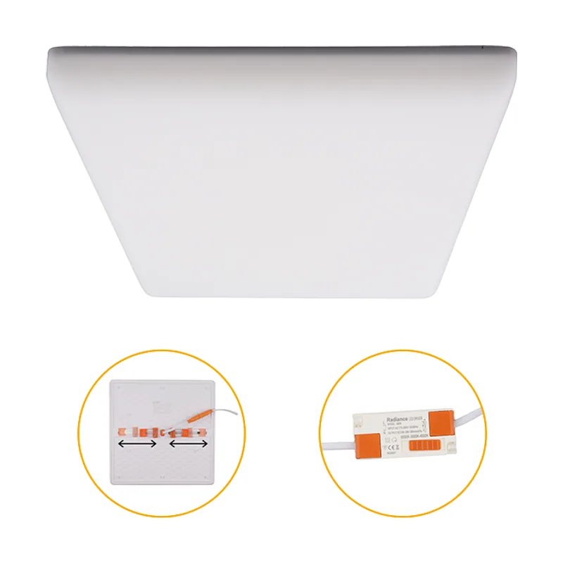 Lumit Downlight empotrable rupia cct cuadrado 36w led 4000lm 3000-4000-6500k l.23xan.23xal.2cm