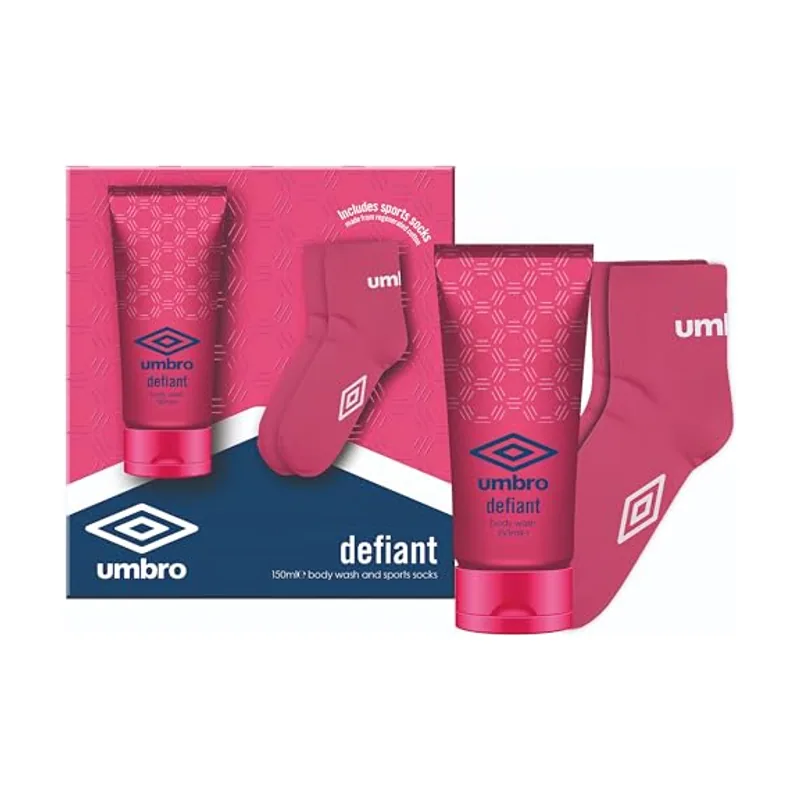 Defiant gift set 150ml body wash + sports socks