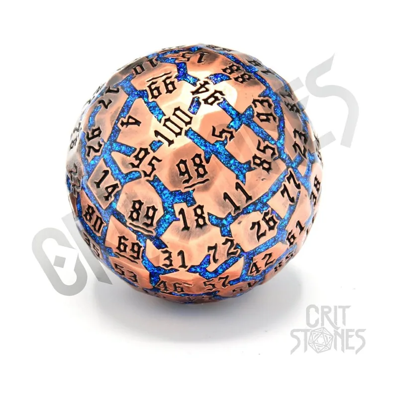 Critstones metal dado d100 hextech orb