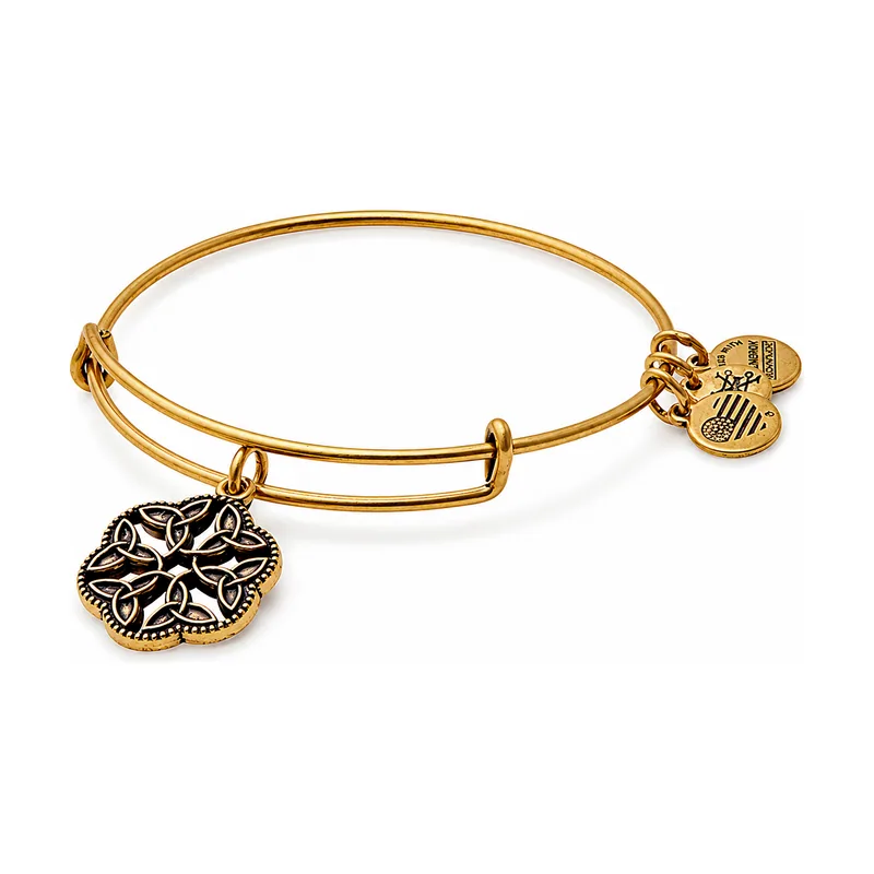 Endless Knot III Rafaelian Gold Bangle Bracelet