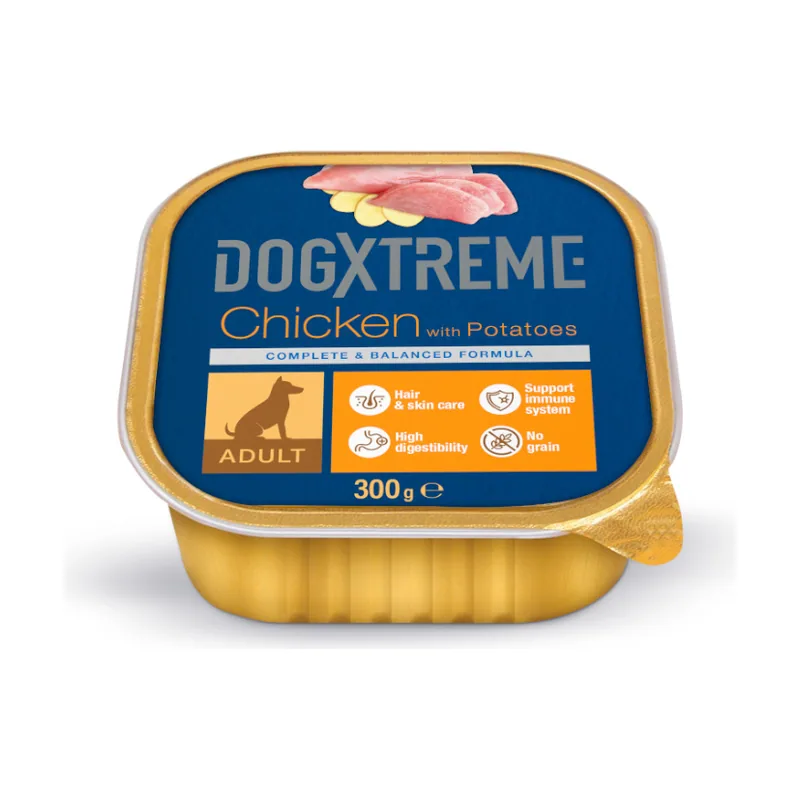 Dogxtreme 300 g Adult Pollo y Patatas tarrina