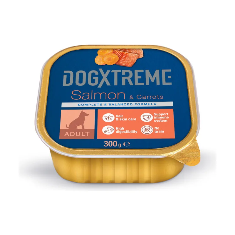 Dogxtreme 300 g Adult Salmón y Zanahorias tarrina