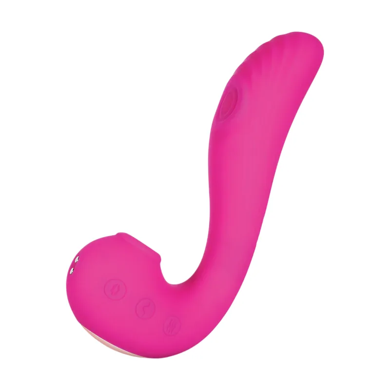 Angel, clit suckers, g spot vibrator & clit licking tongue 3-in-1, 9 vibrating + 9 licking + 3 sucking modes, usb rechargeable, silicone+abs, 18.00 × 13.00 × 6,50 cm, pink