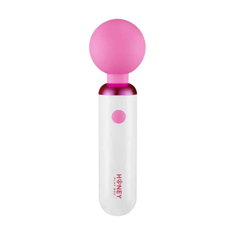Honey Play Box pomi wand, clitoral wand vibrator, 10 vibrating modes, usb rechargeable, silicone+abs, 17.60 × 4.70 × 4,70 cm, white