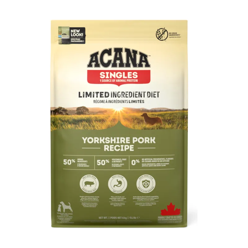 Acana 6 kg Singles Yorkshire Pork Cerdo con Calabaza pienso