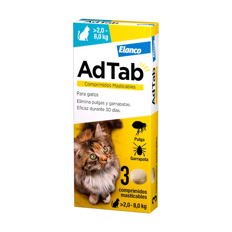 AdTab Comprimidos Masticables Antiparasitarios para gatos