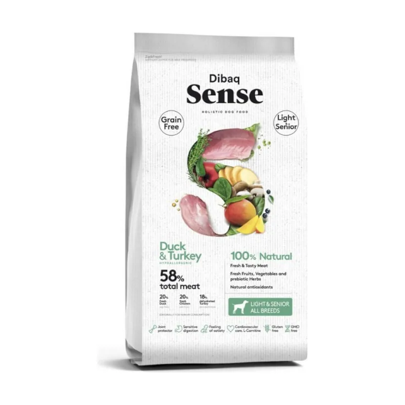 Dibaq 12 kg Sense Senior Free Light Pato y Pavo pienso
