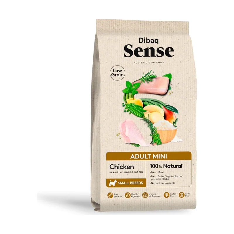 Dibaq 2 kg Sense Low Grain Adult Mini Pollo Pienso