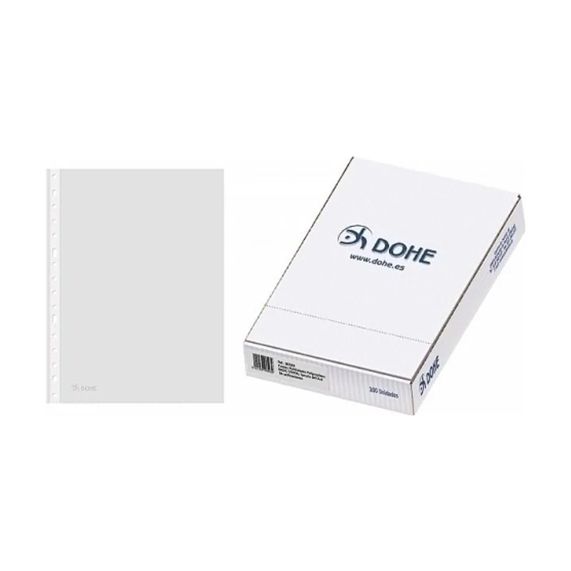 Funda multitaladro basic pp 80µ cristal liso a4 16 tal.rfzo. paquete de 100