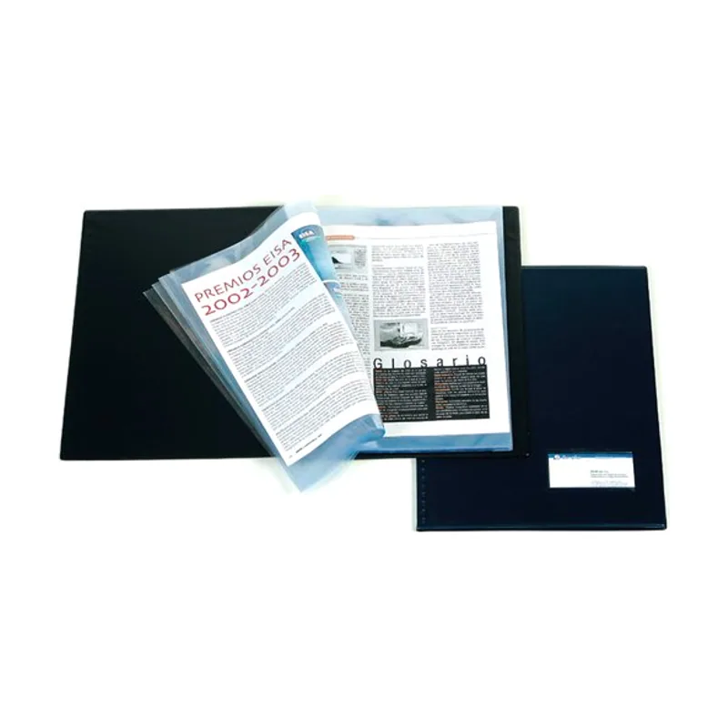 Iberplas Carpeta con fundas Iberplus PVC tapa dura Fº 20 fundas con tarjetero
