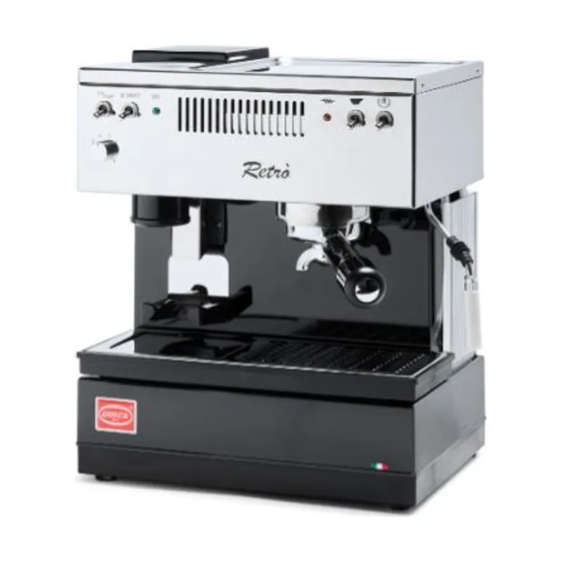 0835 retro schwarz siebtrger espressomaschine