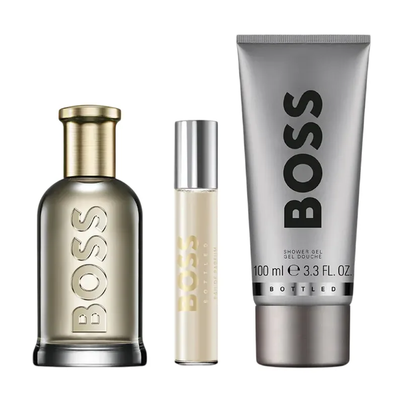 Hugo Boss BOSS Juego de regalo festivo embotellado de 3 piezas para hombre