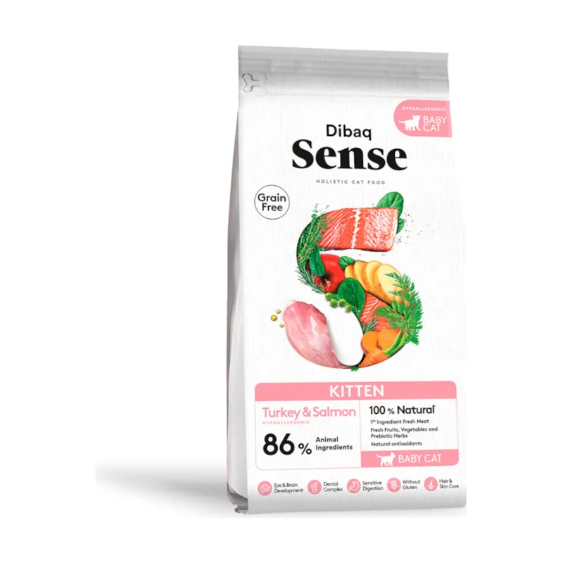 Dibaq 1.5 kg Dibag Sense Grain Free Kitten Pavo y Salmón pienso