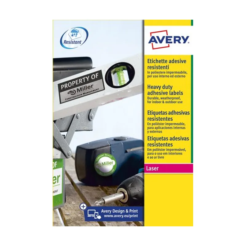 Avery L6011-20 Etiquetas adhesivas poliéster