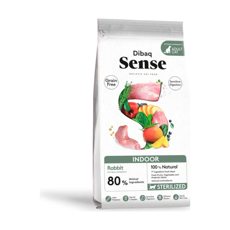 Dibaq 1.5 kg Sense Grain Free Indoor Sterilized Adult Conejo pienso
