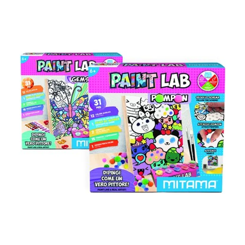 Super laboratorio de pintura gemas y pompones