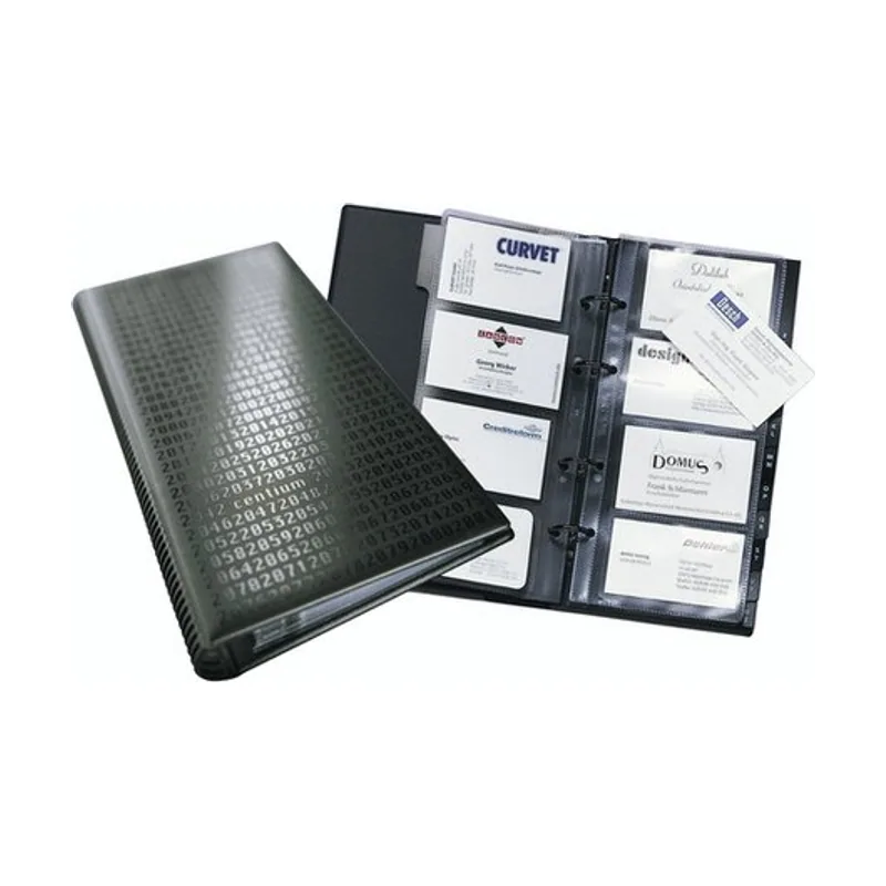 Tarjetero 4 anillas visifix centium 2403 4º 25 fundas y sep.a-z 200 tarjetas
