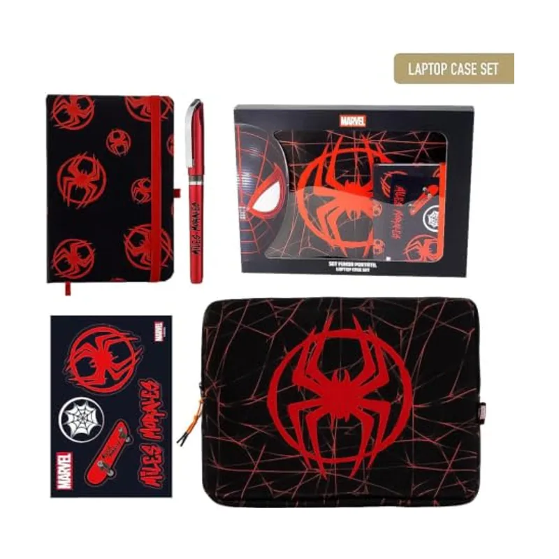 Cerdá Set Regalo Funda Portátil Spider-Man Marvel Unisex