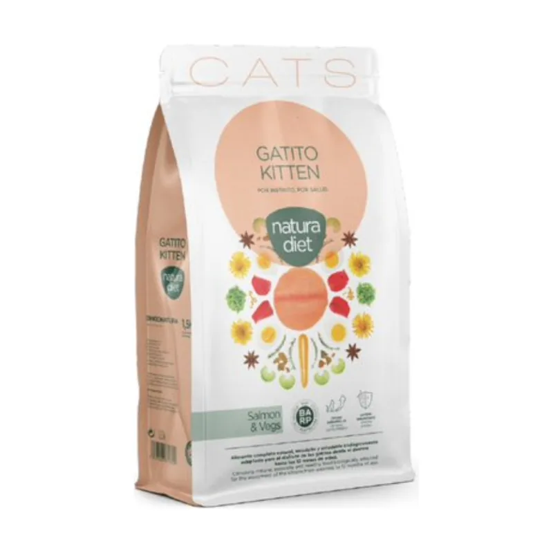 Natura Diet 1.5 kg Nature Diet Kitten Salmón y Vegetales pienso
