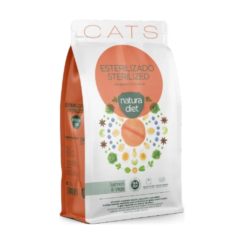 Natura Diet 1.5 kg Sterilized Salmón y Vegetales pienso