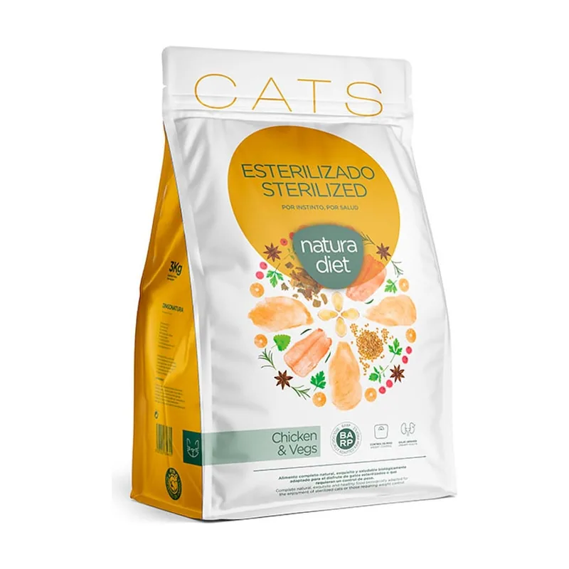 Natura Diet 8 kg Sterilized Pollo y Vegetales pienso