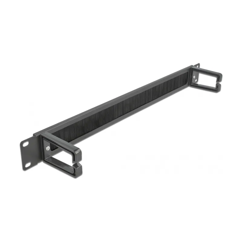 Cepillo DE 19" para la gestión de cables con 2 ganchos 1U