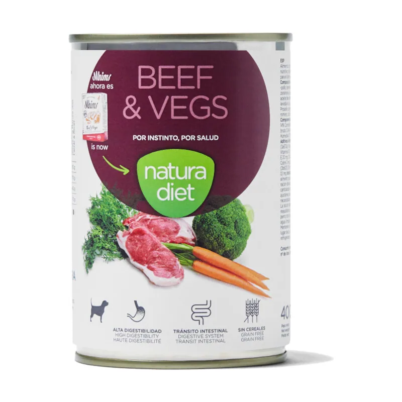 Natura Diet 400 g Ternera y Verduras latas