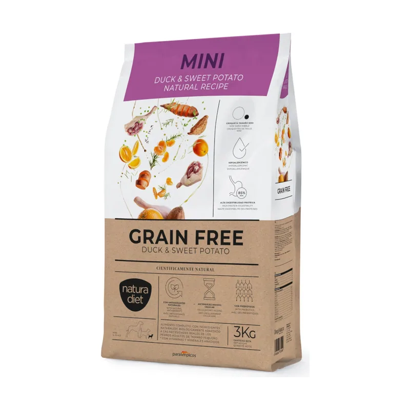 Natura Diet 85 g Mini Grain Free Pato y Boniato Pienso