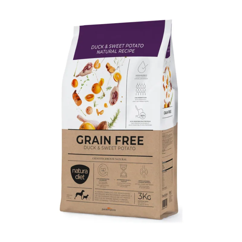 Natura Diet 3 kg Grain Free Pato y Boniato Pienso