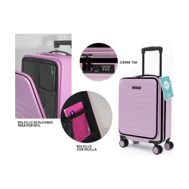 Maleta trolley pocket de cabina rigida 20â 55x34x25cm
