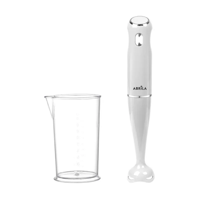 Mano tigris 1000w blanca cuchilla acero c/vaso mezclador y asa ergonomica