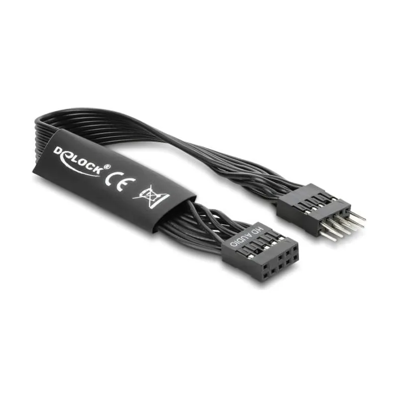 Hd audio flachbandkabel mainboard verlängerungskabel 9 pin pfostenstecker zu pfostenbuchse 20 cm