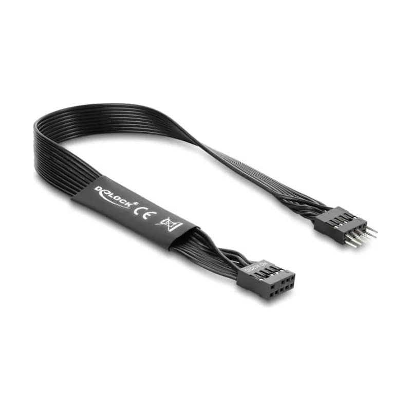 Hd audio flachbandkabel mainboard verlängerungskabel 9 pin pfostenstecker zu pfostenbuchse 30 cm