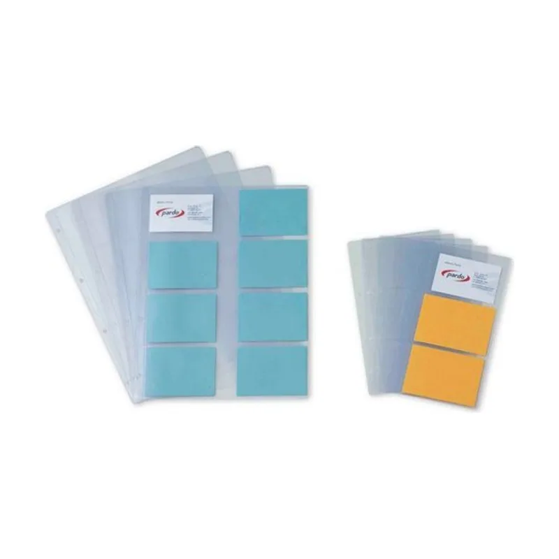 Pardo Funda para tarjetas pvc 150µ 4º 3 dptos. 4 tal. paquete de 10