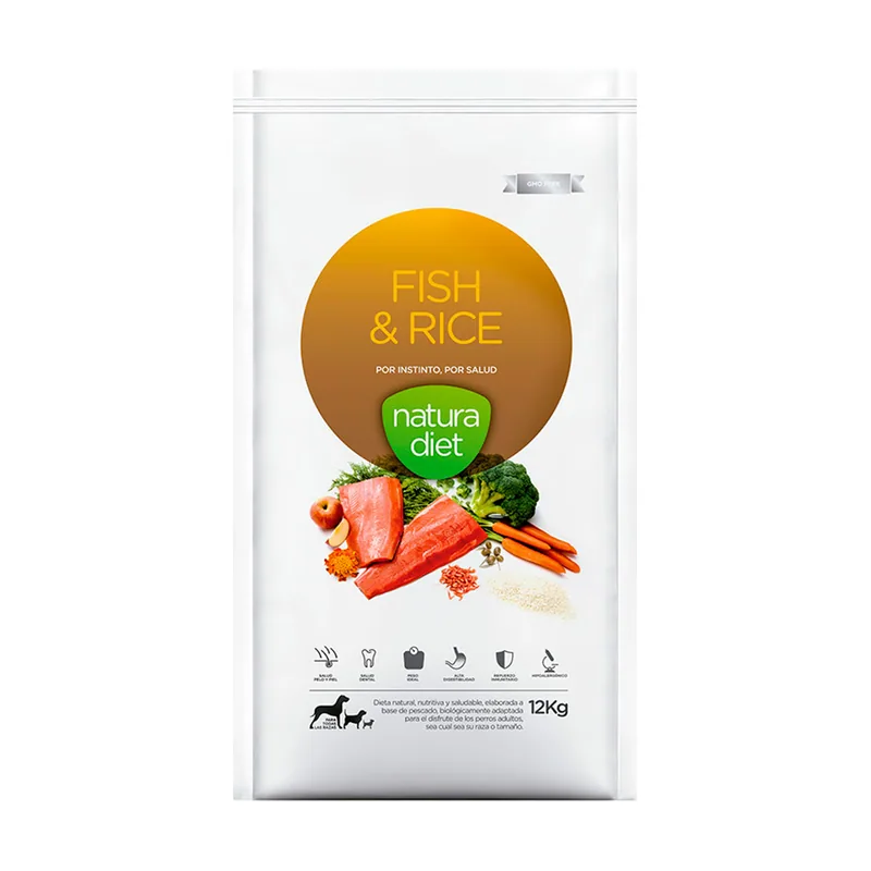 Natura Diet 12 kg Pescado y Arroz pienso