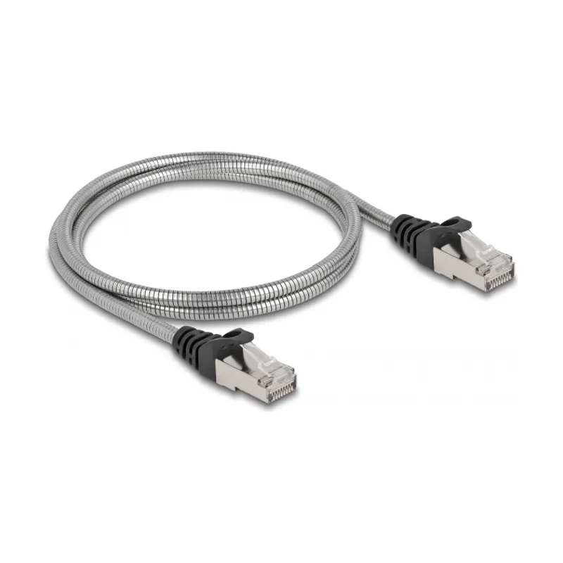 Delock Cable RJ45 Cat.6A U/FTP con cubierta metálica 1 m