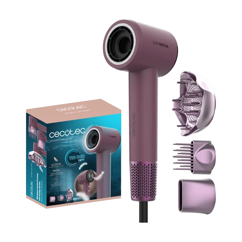 Secador de Pelo Compacto y Ligero DryNova 3in1 Berry.
