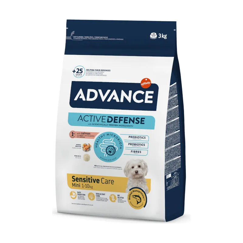 Advance 3 kg Active Defense Mini Sensitive Salmón y Arroz pienso