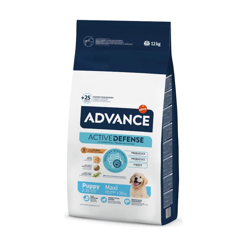 Advance 12 kg Active Defense Maxi Puppy Pollo y Arroz pienso