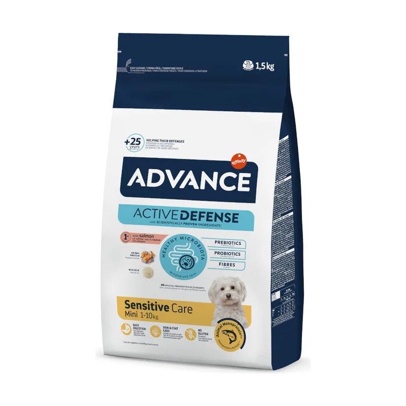 Advance 1.5 kg Active Defense Mini Sensitive Salmón y Arroz pienso