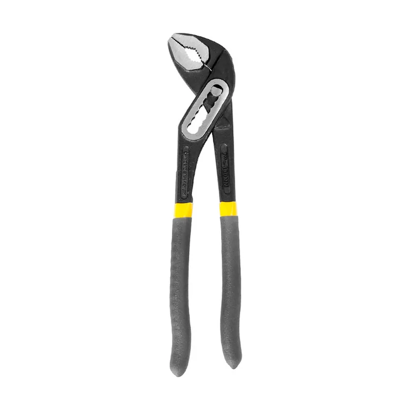 Tenazas apertura múltiple negra 180 mm. mangos plastificados din 8976. pico de loro