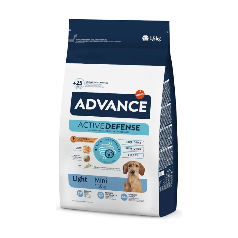 Advance 1.5 kg Mini Light Pollo y Arroz pienso