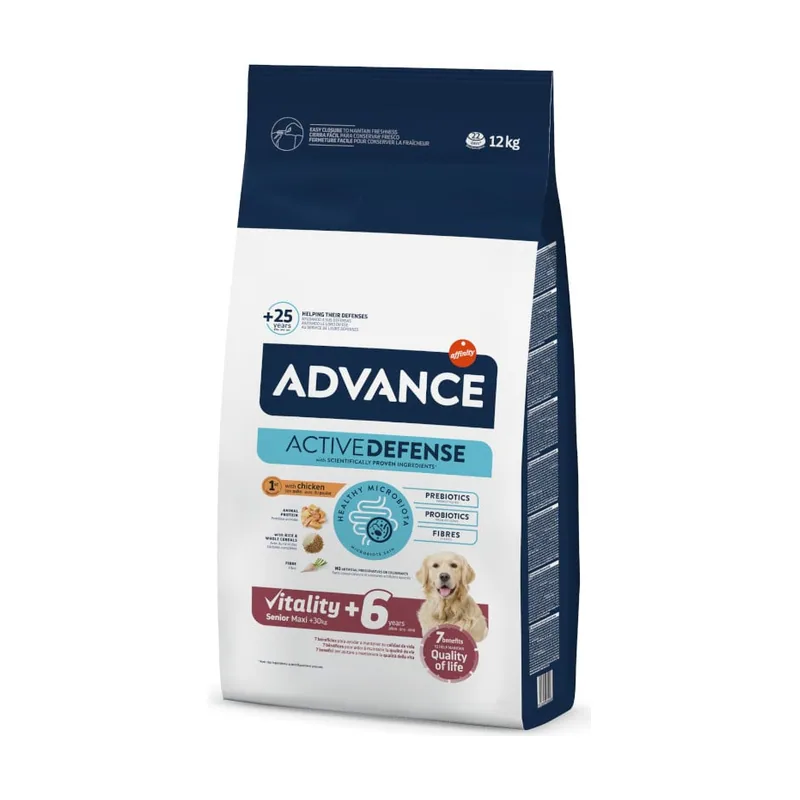 Advance 12 kg Active Defense Maxi Senior Vitality Pollo y Arroz pienso