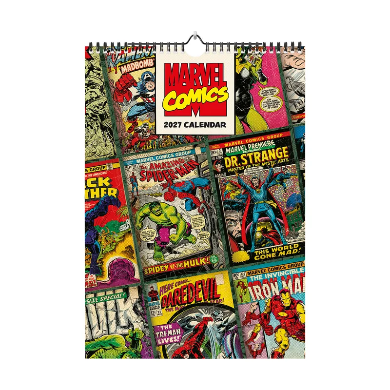 Marvel Portadas Calendario 2027 Pared Grande A3