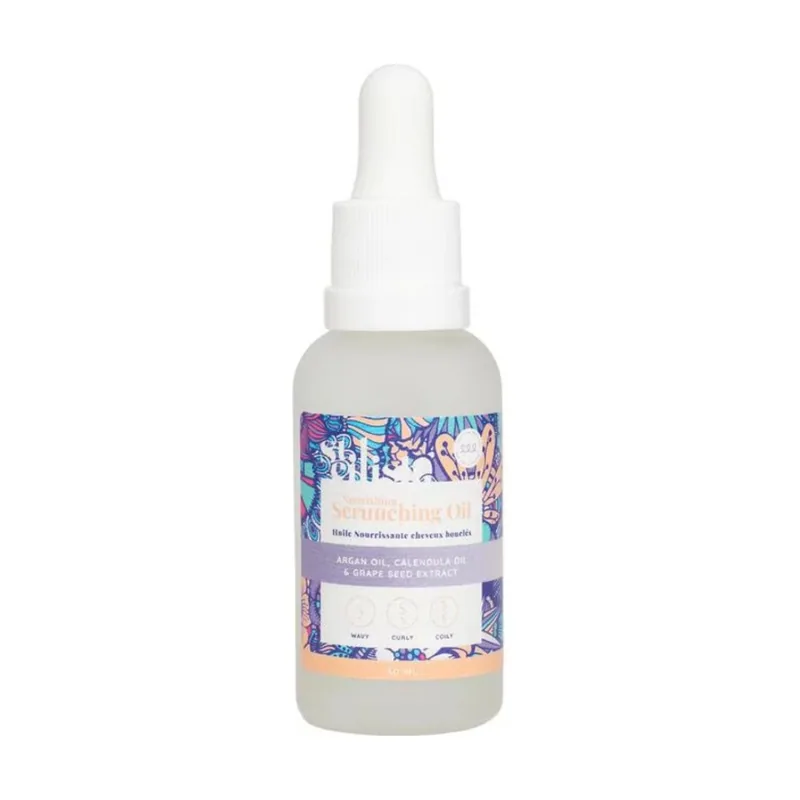 Scrunching hair oil treatment