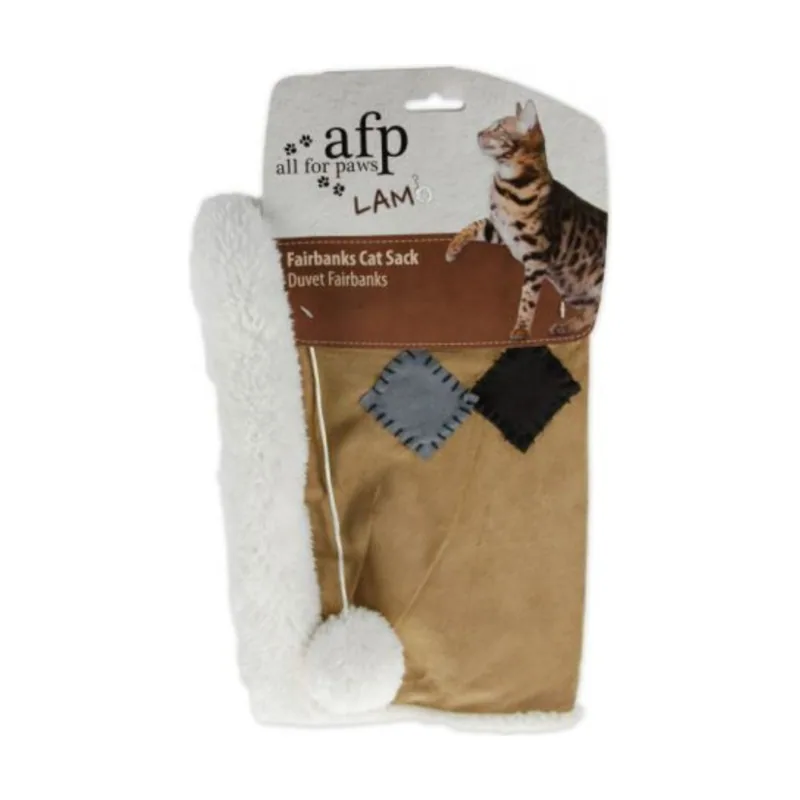 All For Paws Bolsa de cama para gatos borreguito