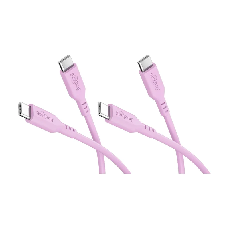 GooBay Juego de 2 cables usb-c de silicona